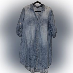 Ladies Chambray Button Down Tunic Size XL